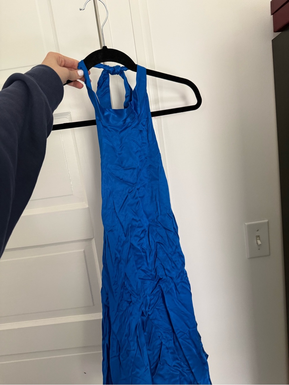 NWT Zara Halter Blue Mini Dress Size XS - Picture 8 of 8